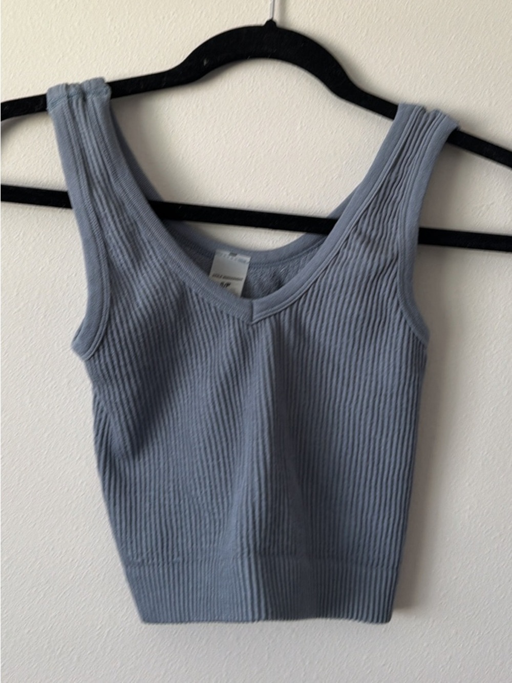 BRAND NEW Steel Blue Ribbed V-Neck Tank Top